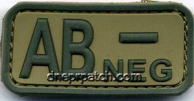 PVC AB- NEG BLOOD TYPE PATCH